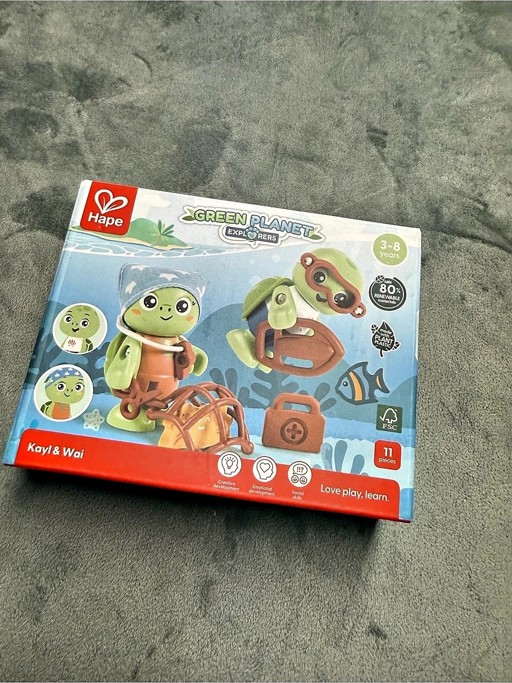 Hape Green Planet Explorers Kayl & Wai 11pc Eco Toy Set